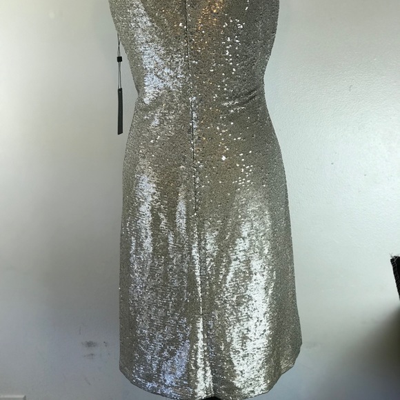 Tommy Hilfiger Gold Sequin Cocktail Dress NWT - Picture 4 of 6